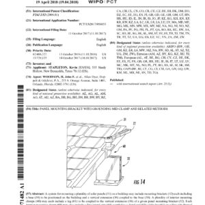 PANEL MOUNTING BRACKET WITH GROUNDING MID-CLAMP AND RELATED METHODS