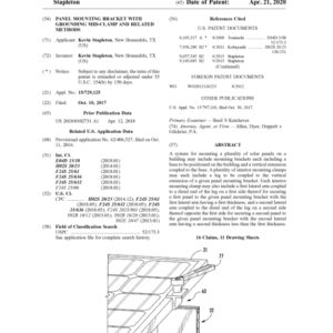 PANEL MOUNTED BRACKET WITH GROUNDING MID-CLAMP AND RELATED METHODS