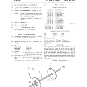 TILE SPACING TOOL AND METHOD