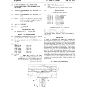 PANEL MOUNTING BRACKET WITH GROUNDING MID-CLAMP AND RELATED METHODS - Image 1
