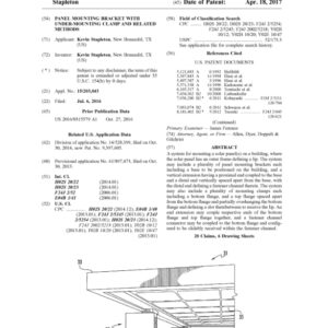 Panel Mounting Bracket With Under-Mounting Clamp And Related Methods - Image 1